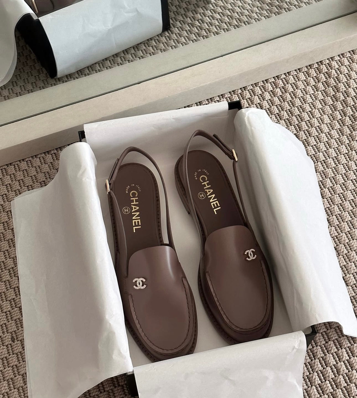 Chanel slinback loafers Morgan brown 🤎